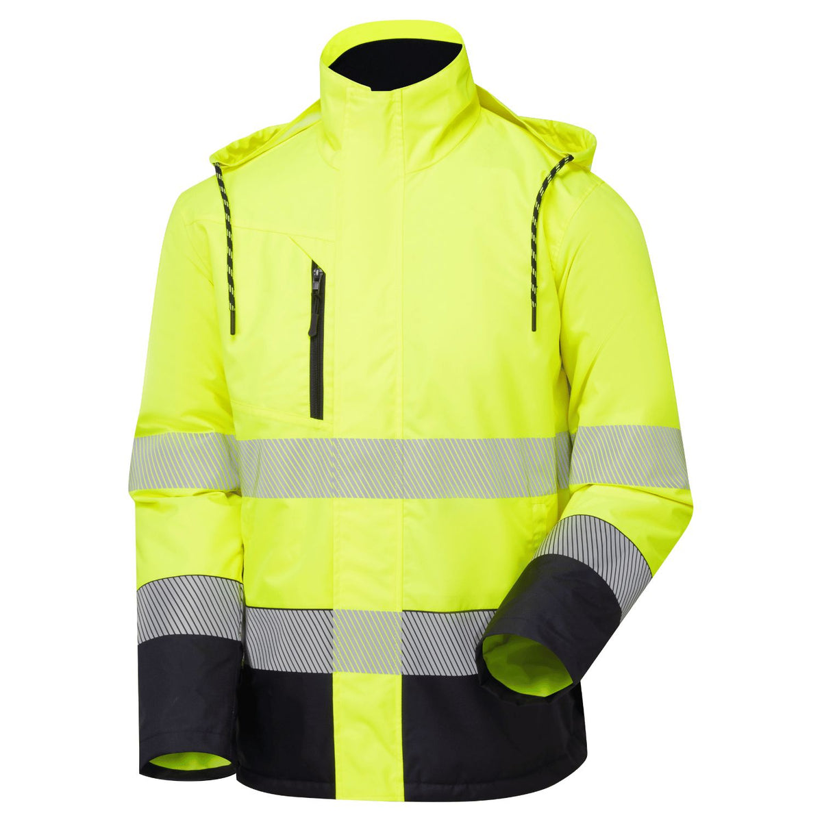 Supertouch Blue Sphere - Essentials Hi-Vis Eco Yellow/Navy Insulated Jacket, main product image