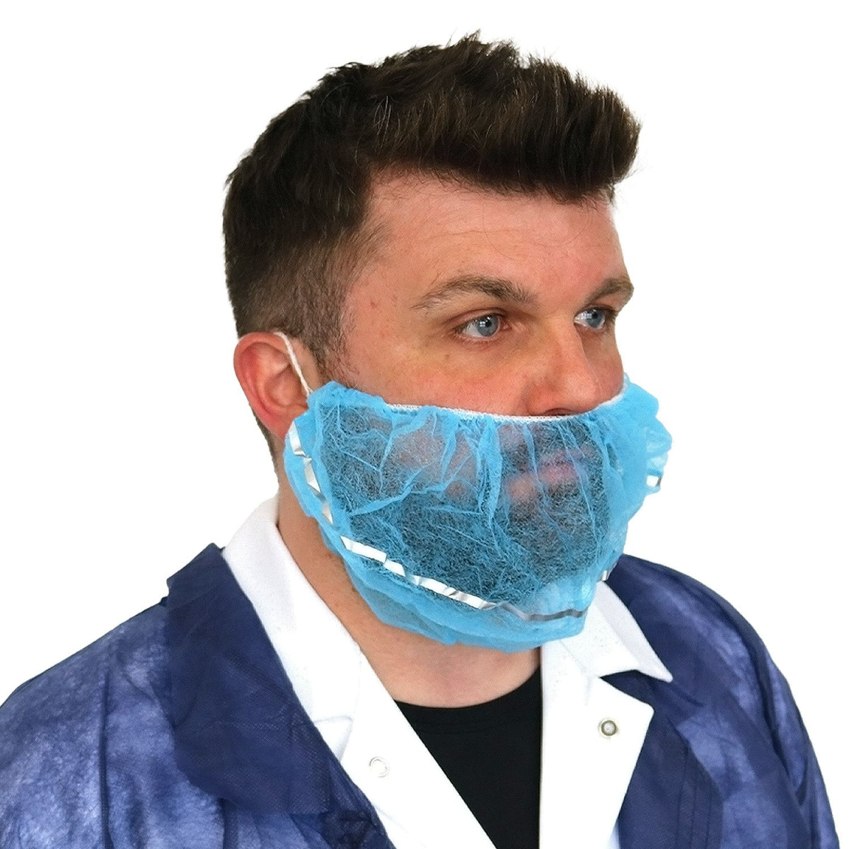 Supertouch - Non-Woven Detectable Beard Mask Blue, main product image