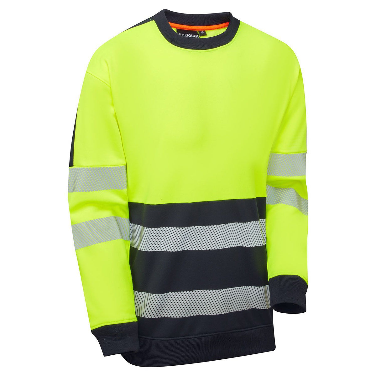 Supertouch Blue Sphere - Essentials Hi-Vis Eco CottonCool Yellow Sweatshirt, main product image
