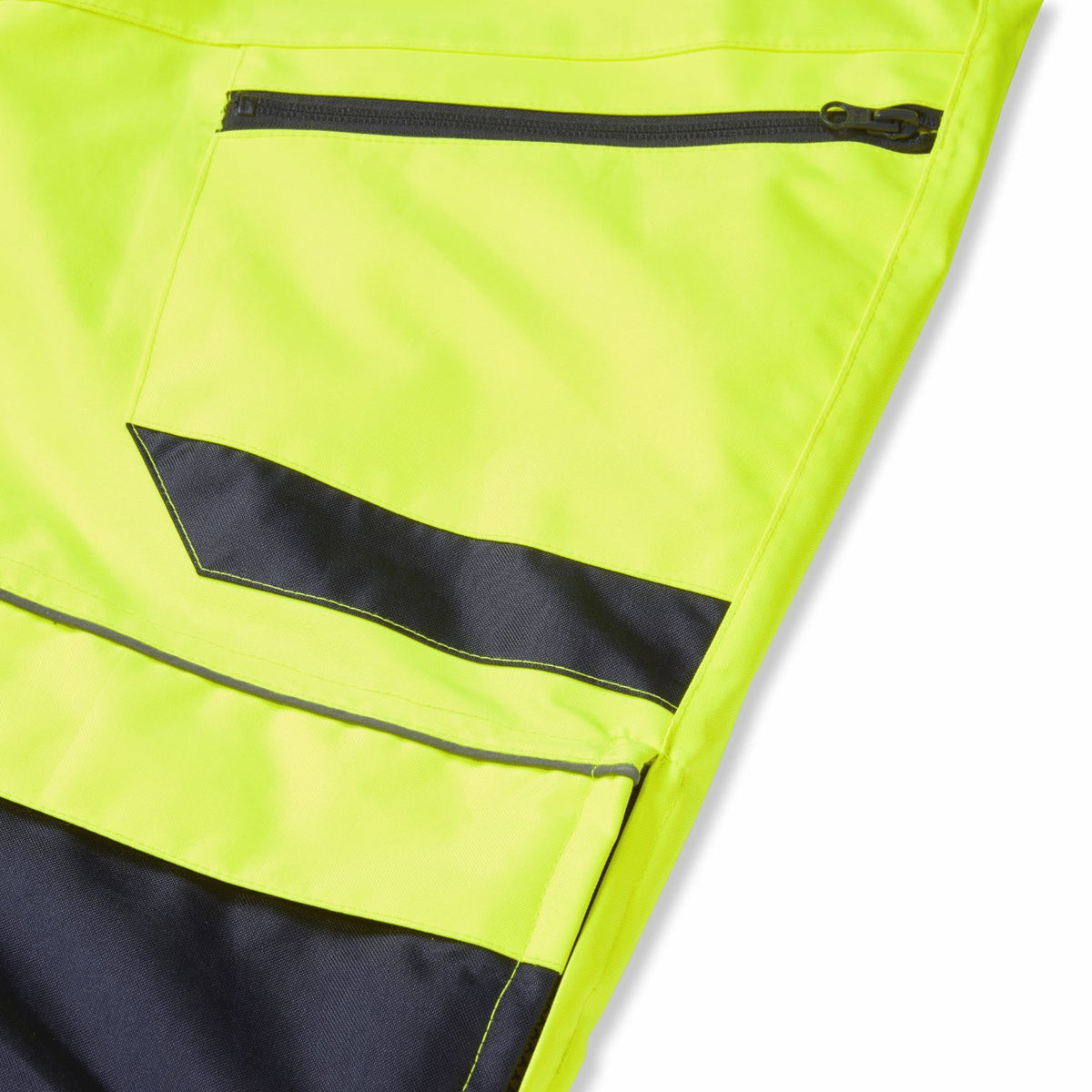 Supertouch Blue Sphere - System Hi-Vis Eco Thermal Waterproof Yellow/Navy Trouser with Shoulder Straps, image 4