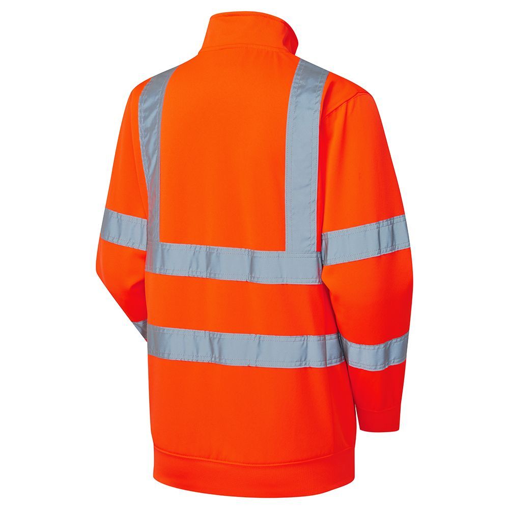 Supertouch - Ladies Hi Vis Orange Eshaal Zipped Sweatshirt, image 2