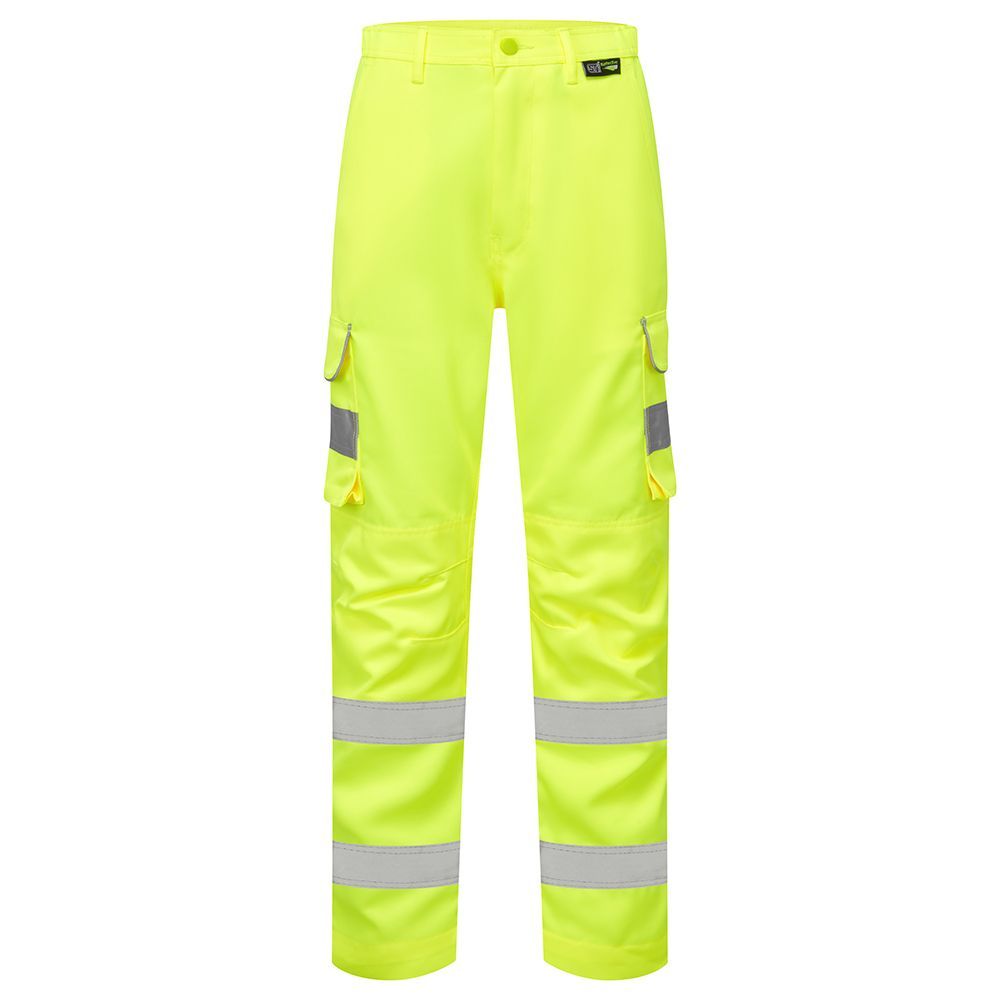Supertouch - Ladies Hi Vis Yellow Hana Combat Trouser, main product image