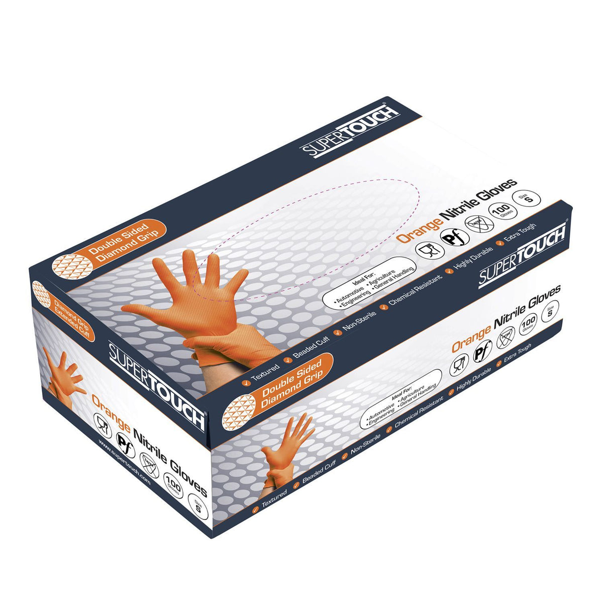 Supertouch - PG-901 Disposable Nitrile Diamond Grip Gloves, image 2