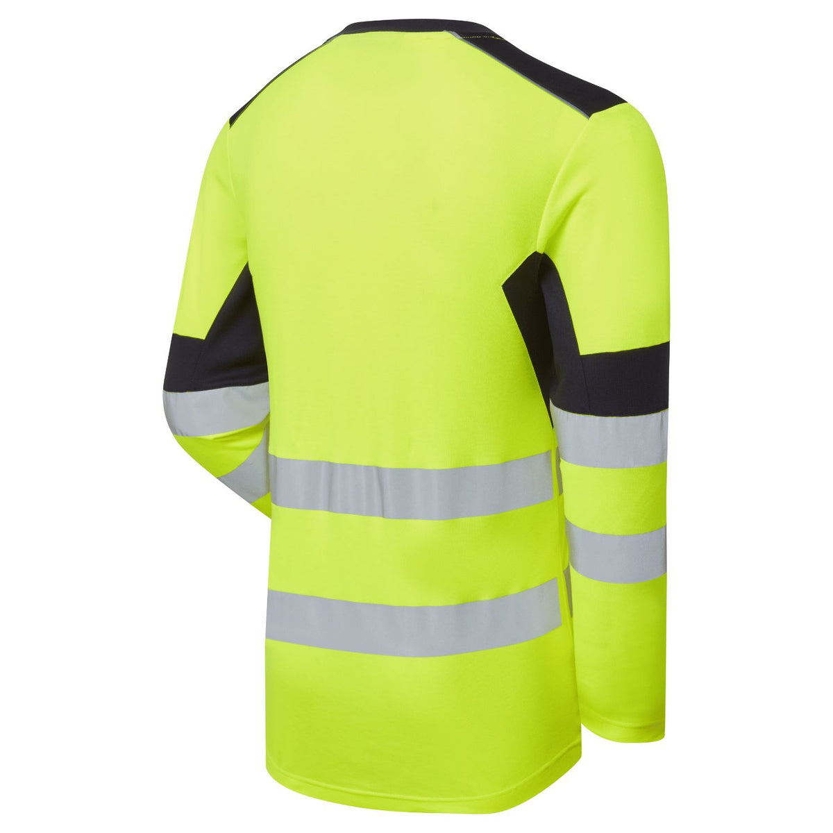 Supertouch Blue Sphere - System Hi-Vis Eco Insulated Long Sleeve Cotton Cool Yellow/Navy T-Shirt, image 3