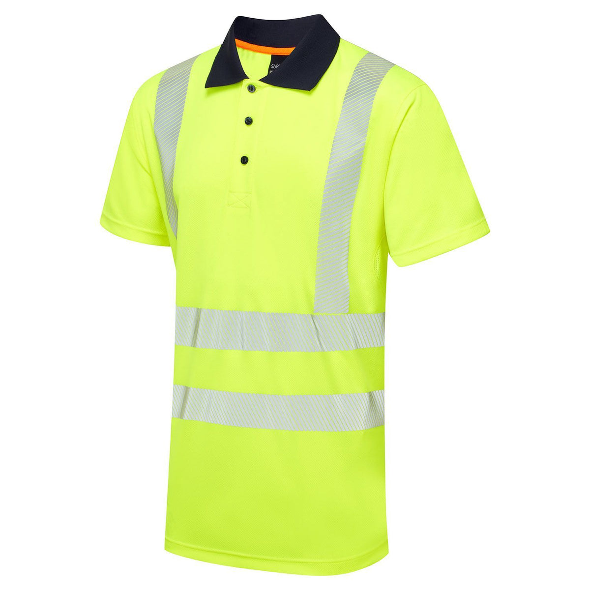 Supertouch Blue Sphere - Essentials Hi-Vis Eco CoolMax Yellow Polo, main product image