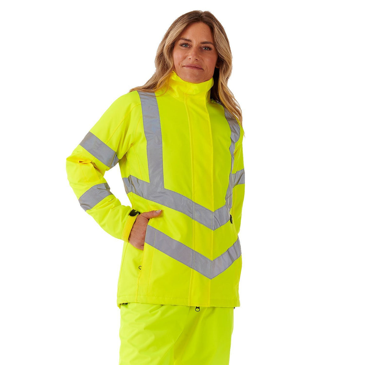Supertouch - Ladies Hi Vis Yellow Kamela Padded Jacket, image 4