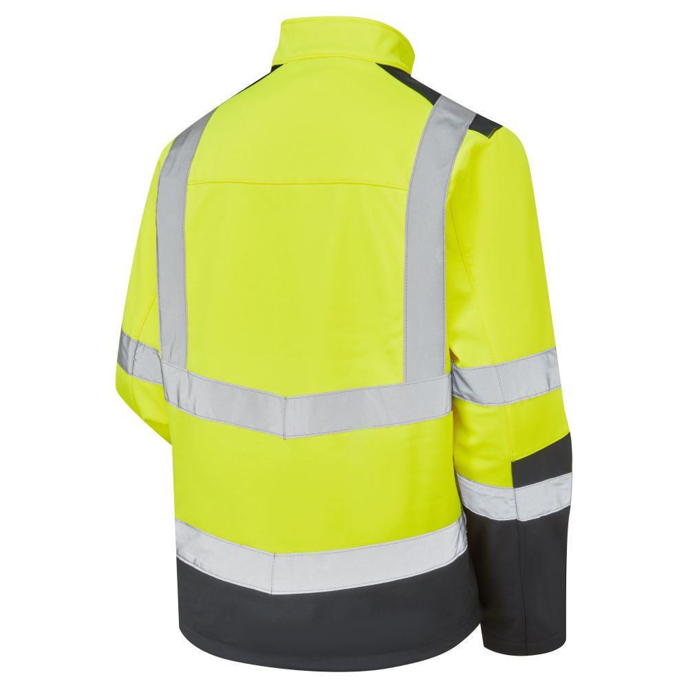 Supertouch Hi Vis 2 Tone Yellow Softshell Jacket, image 2