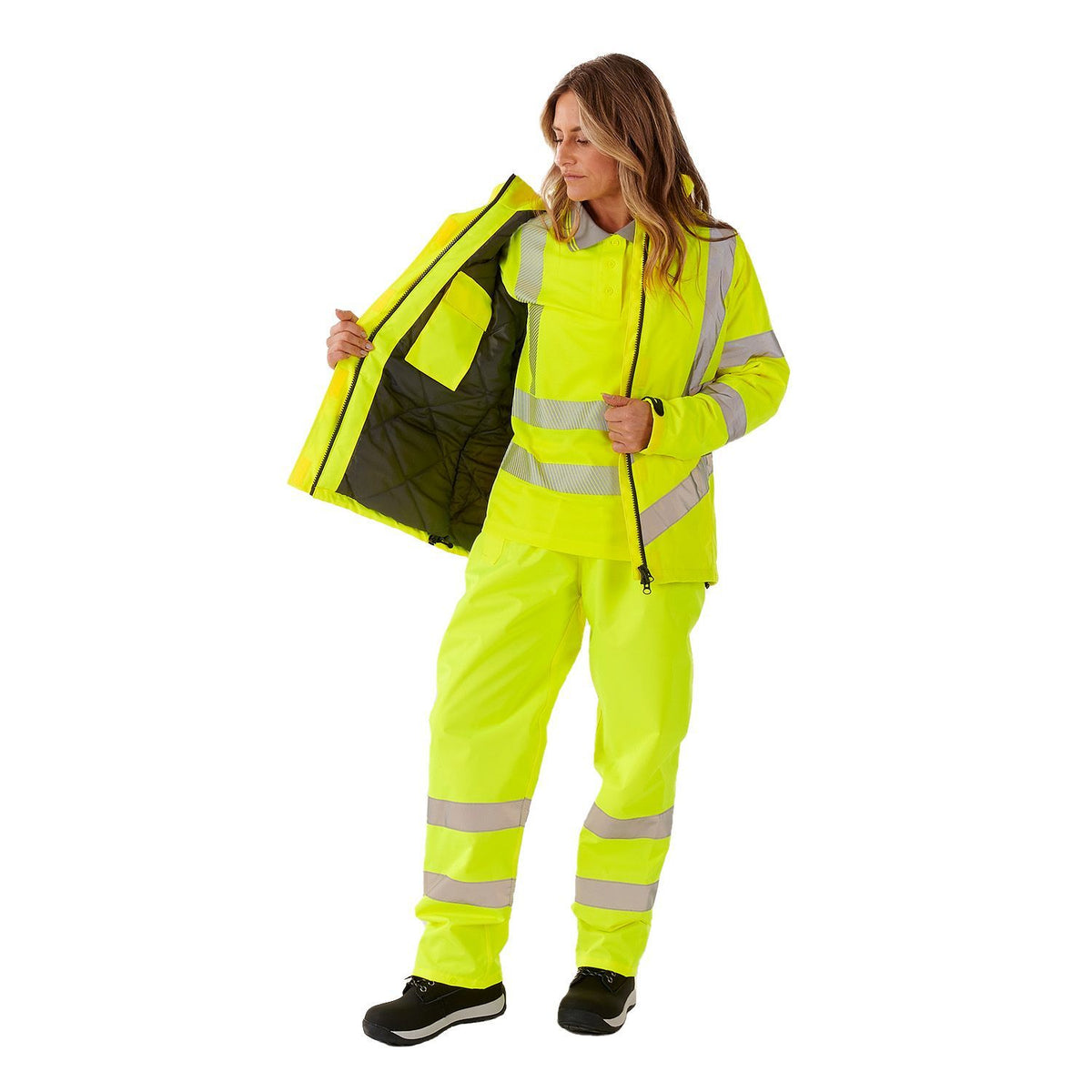 Supertouch - Ladies Hi Vis Yellow Kamela Padded Jacket, image 9