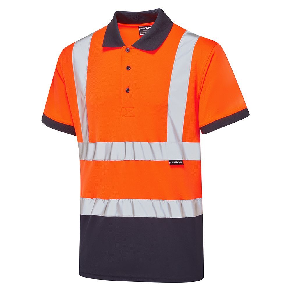 Supertouch Hi-Vis 2 Tone Orange Polo Shirt, main product image