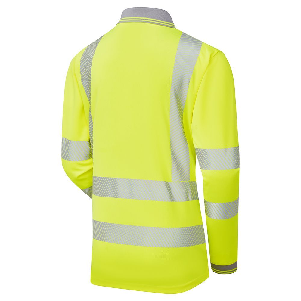 Supertouch - Ladies Hi Vis Yellow Jaya Birds Eye Polo, image 2
