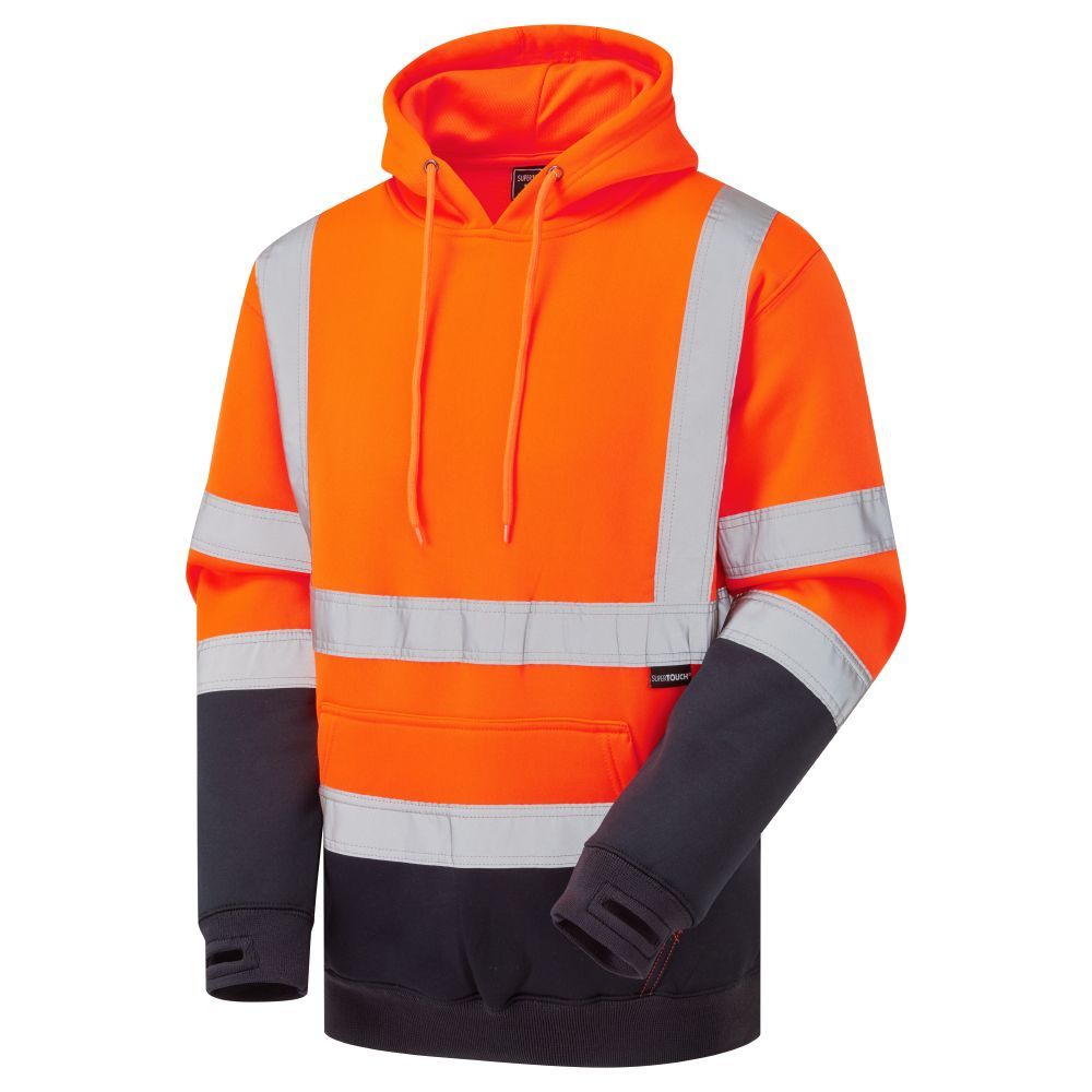 Supertouch - Hi Vis 2 Tone Hooded Sweatshirt, main product image