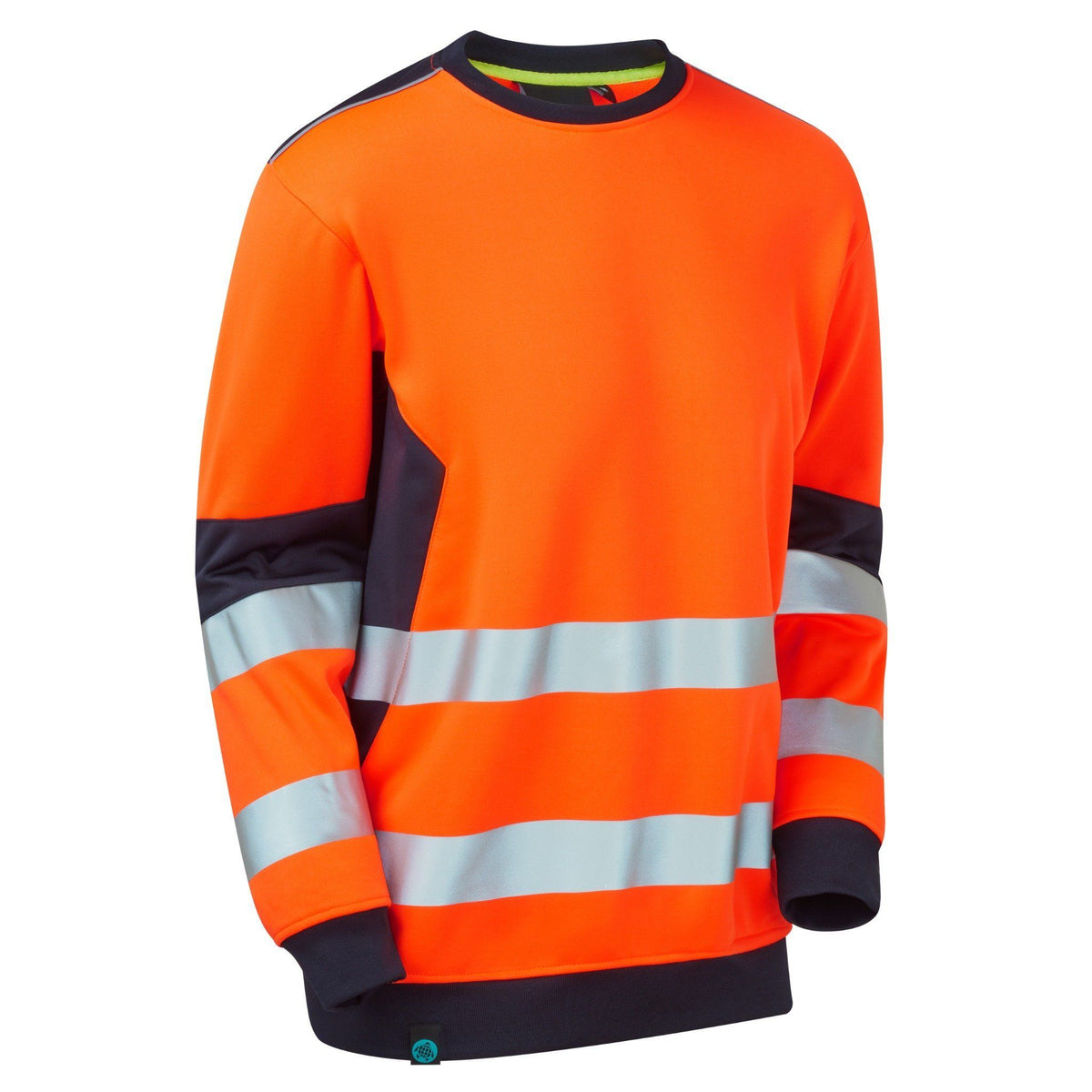 Supertouch Blue Sphere - System Hi-Vis ECO Crew Neck Orange Sweatshirt, main product image