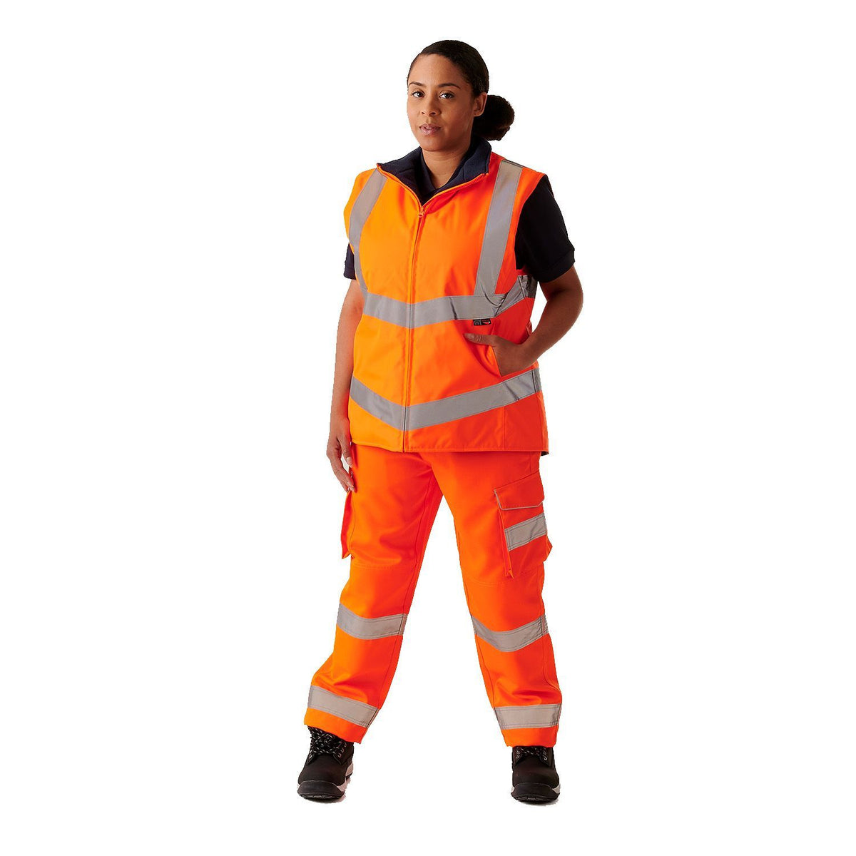 Supertouch - Ladies Hi Vis Orange Anjali Body Warmer, image 3