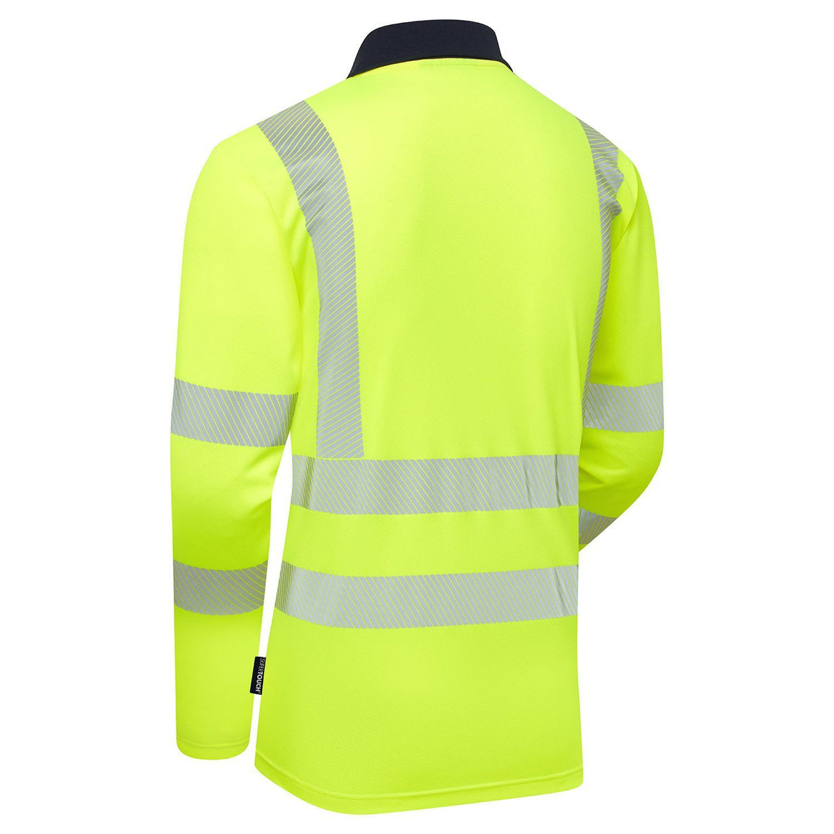 Supertouch Blue Sphere - Essentials Hi-Vis Eco CoolMax Yellow Long Sleeve Polo, image 2
