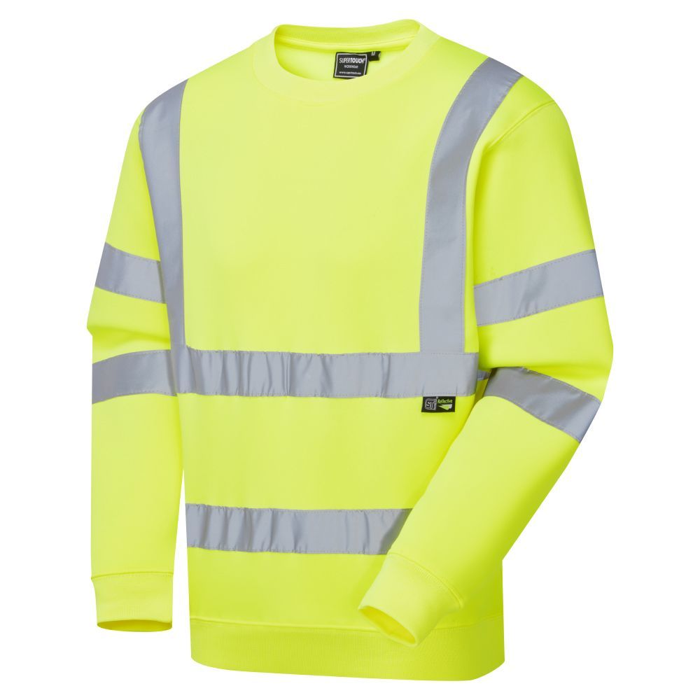 Supertouch - Hi Vis Crew Neck Sweatshirt, main product image