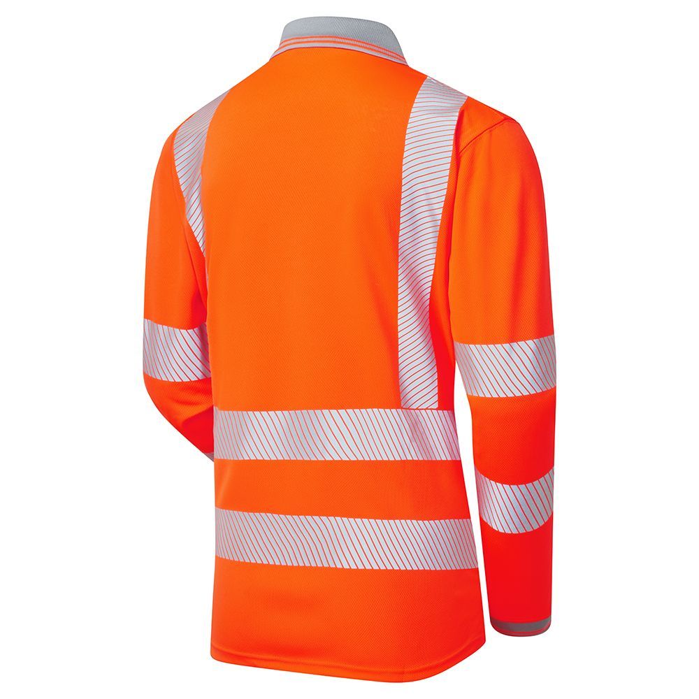 Supertouch - Ladies Hi Vis Orange Jaya Birds Eye Polo, image 2
