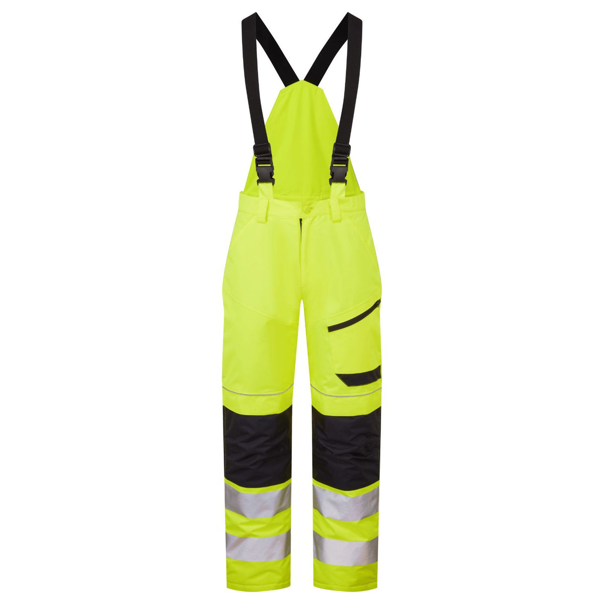 Supertouch Blue Sphere - System Hi-Vis Eco Thermal Waterproof Yellow/Navy Trouser with Shoulder Straps, main product image
