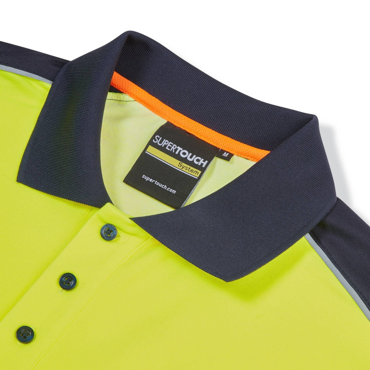 Supertouch Blue Sphere - System Hi-Vis Eco Yellow CottonCool Long Sleve Polo, image 5
