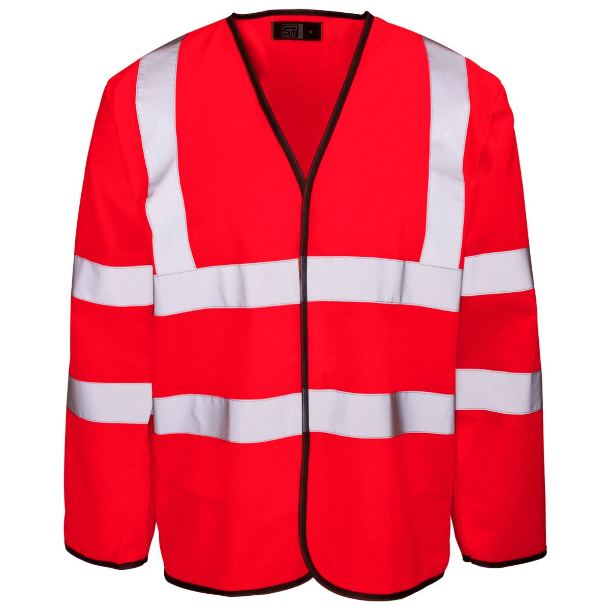 Supertouch Hi Vis Red Long Sleeved Velcro Vest, main product image