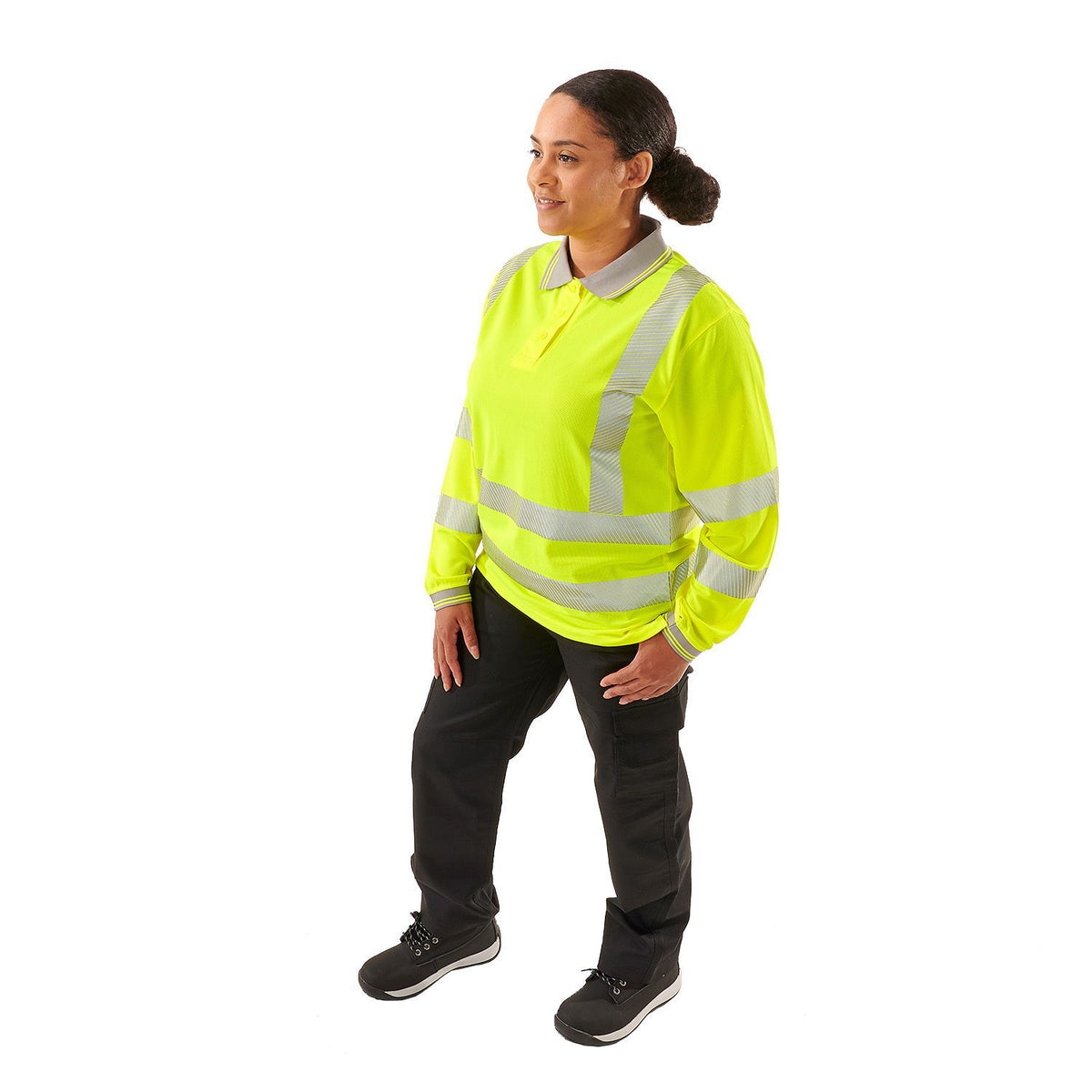 Supertouch - Ladies Hi Vis Yellow Jaya Birds Eye Polo, image 6