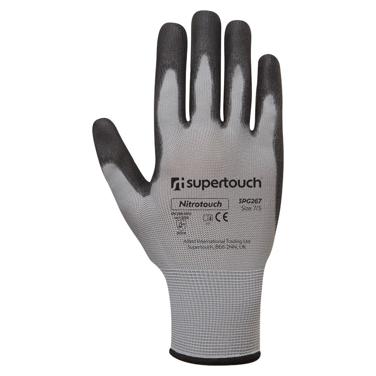Supertouch Nitrotouch Gloves 26781 Grey palm