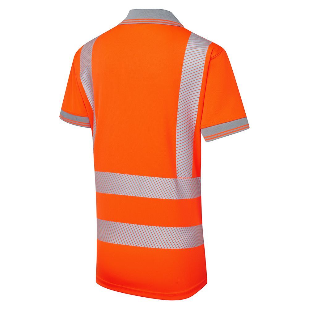 Supertouch - Ladies Hi Vis Orange Savannah Birds Eye Polo, image 2