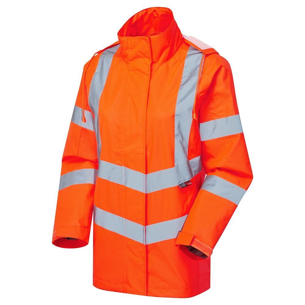 Supertouch - Ladies Hi Vis Orange Sophia Lightweight Jacket, main product image