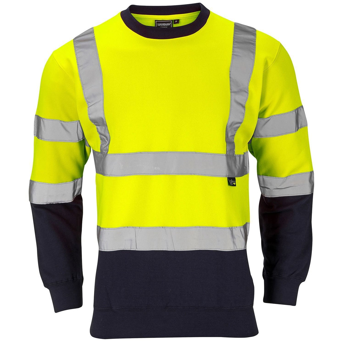 Supertouch Hi-Vis 2 Tone Yellow Sweatshirt, main product image