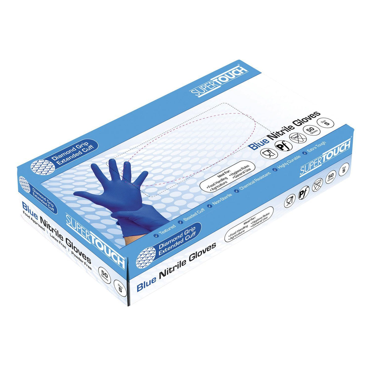 Supertouch Diamond Grip Nitrile Gloves, image 2