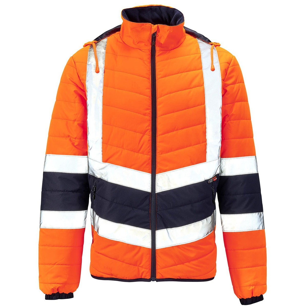 Supertouch Hi Vis Orange 2 Tone Puffer Jacket, main product image