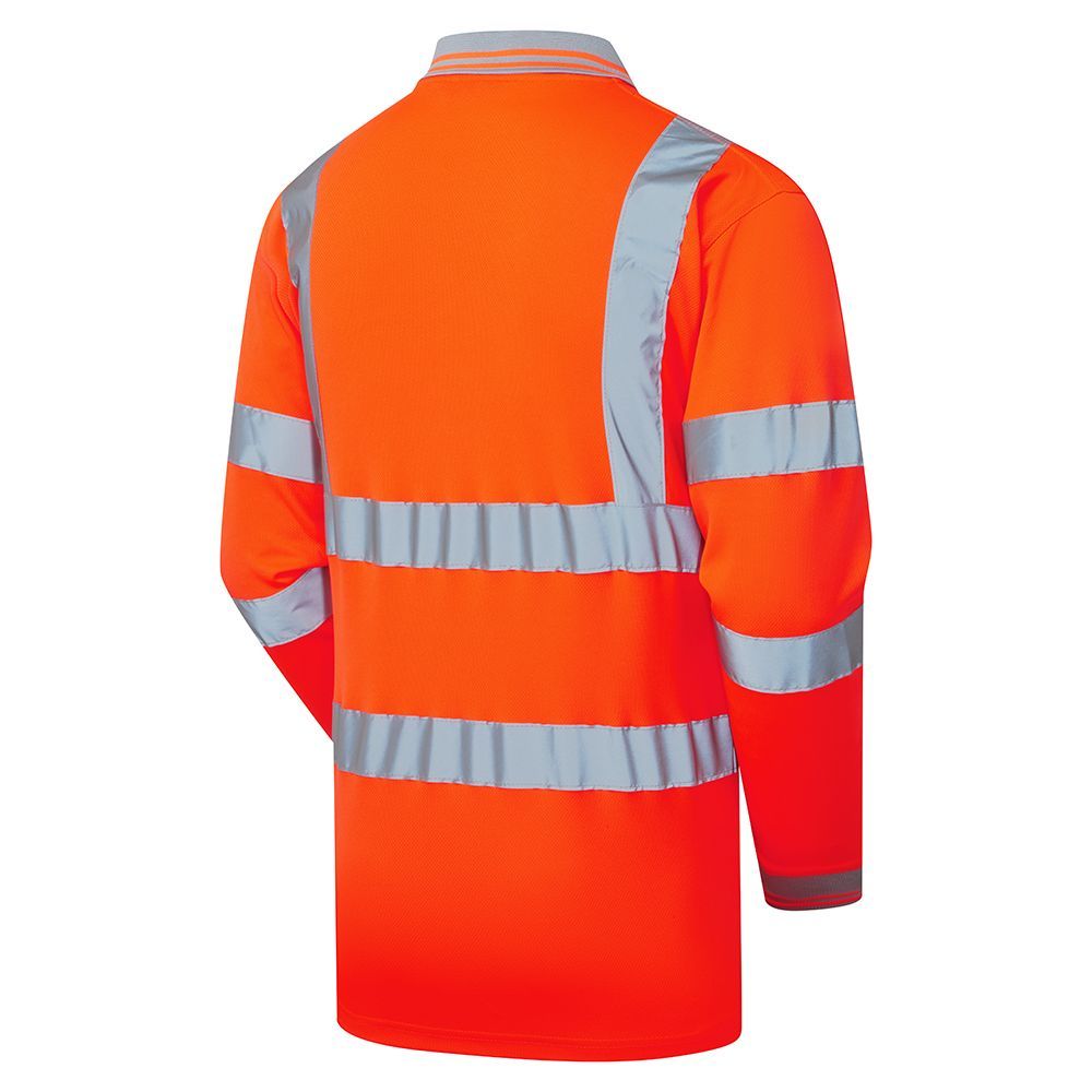 Supertouch - Hi Vis Long Sleeve Bird Eye Polo Shirt, image 2