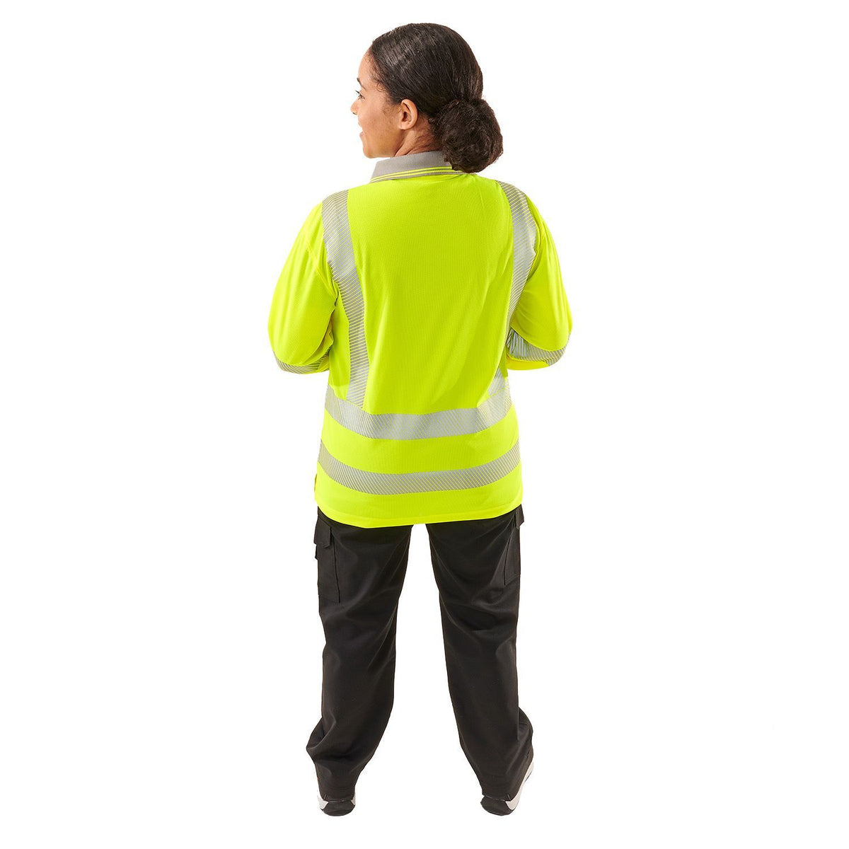 Supertouch - Ladies Hi Vis Yellow Jaya Birds Eye Polo, image 5