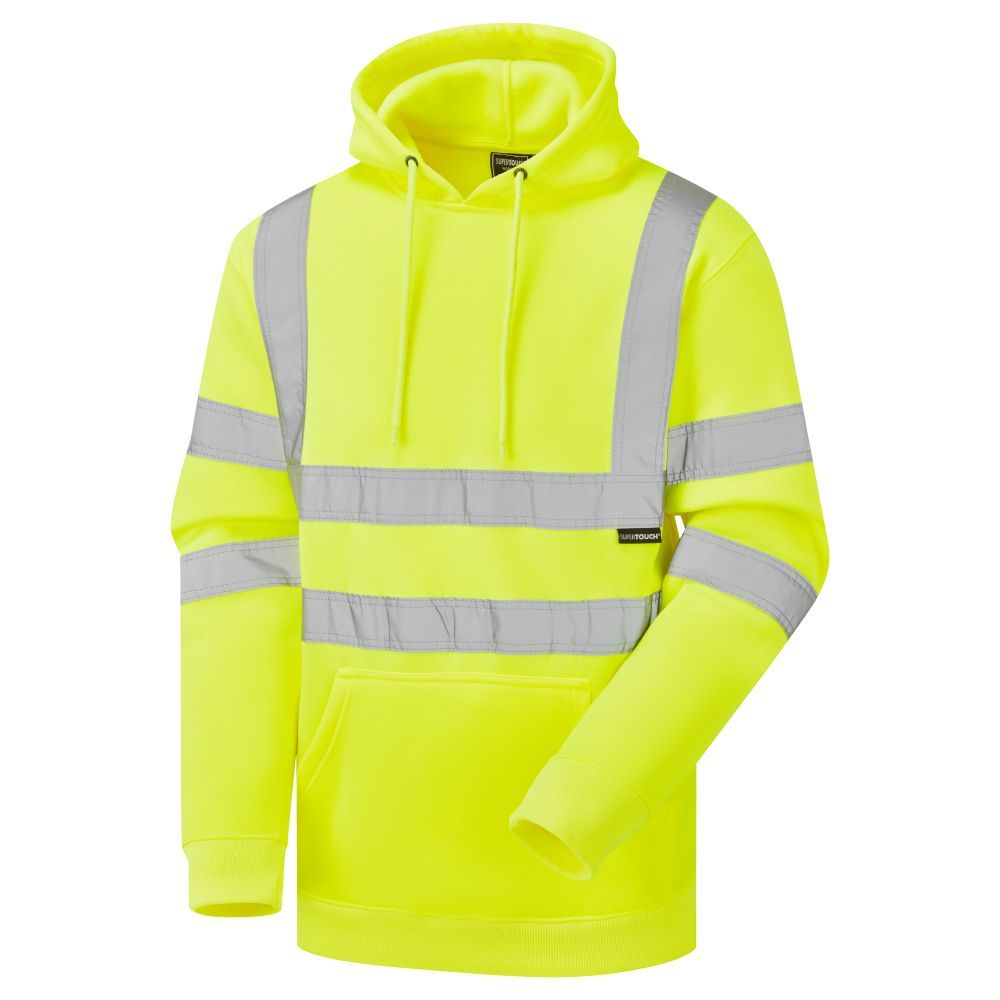 Supertouch - Hi Vis Hooded Sweatshirt, main product image
