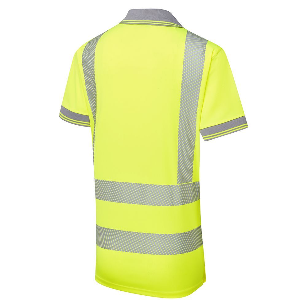 Supertouch - Ladies Hi Vis Yellow Savannah Birds Eye Polo, image 2