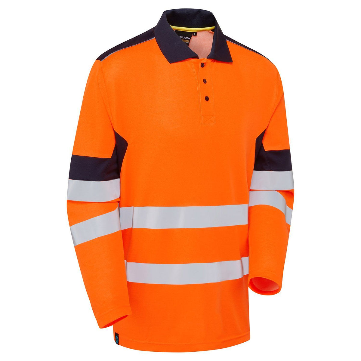 Supertouch Blue Sphere - System Hi-Vis Eco Orange CottonCool Long Sleeve Polo, main product image