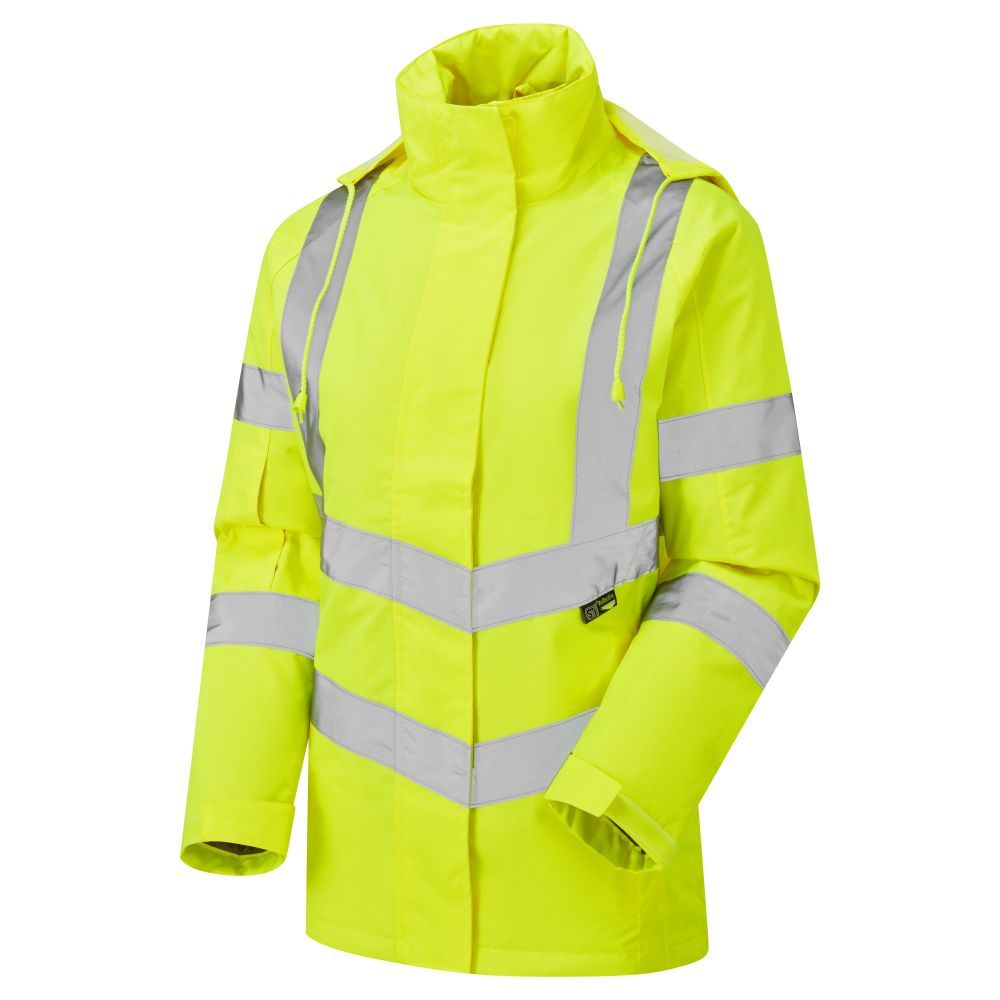 Supertouch - Ladies Hi Vis Yellow Kamela Padded Jacket, main product image