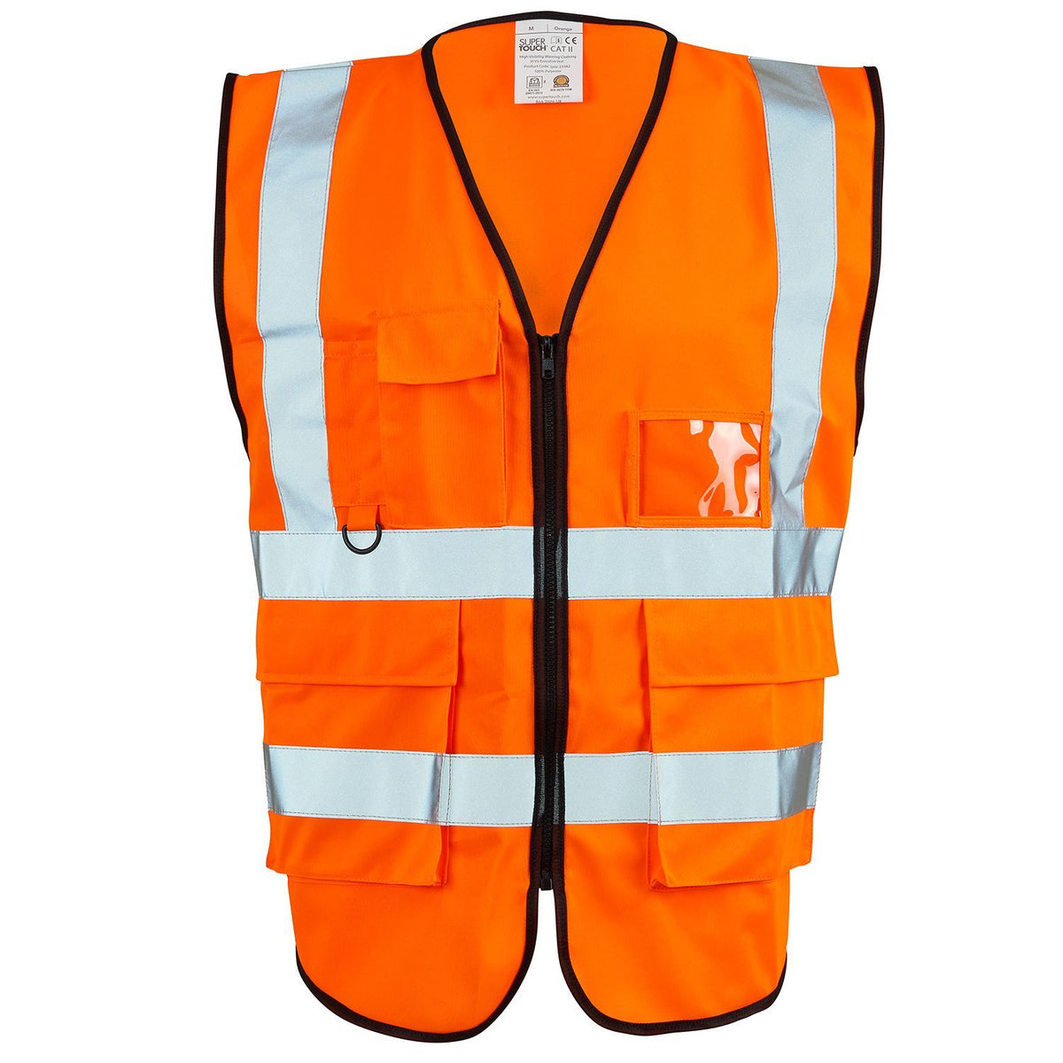 Supertouch Hi Vis Yellow 2 Tone Executive Vest, main product image