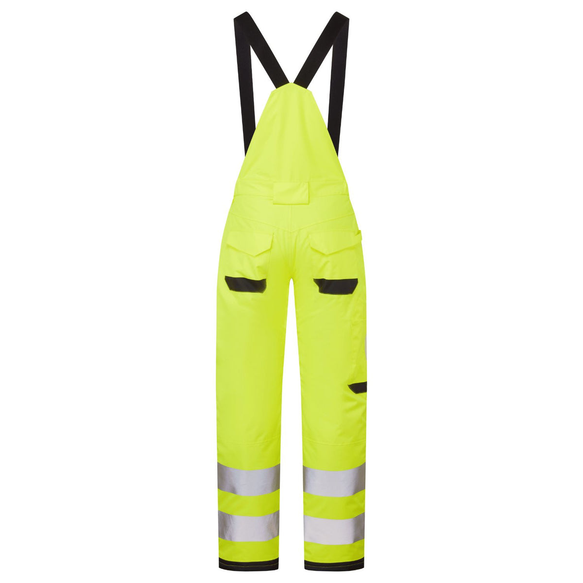 Supertouch Blue Sphere - System Hi-Vis Eco Thermal Waterproof Yellow/Navy Trouser with Shoulder Straps, image 2
