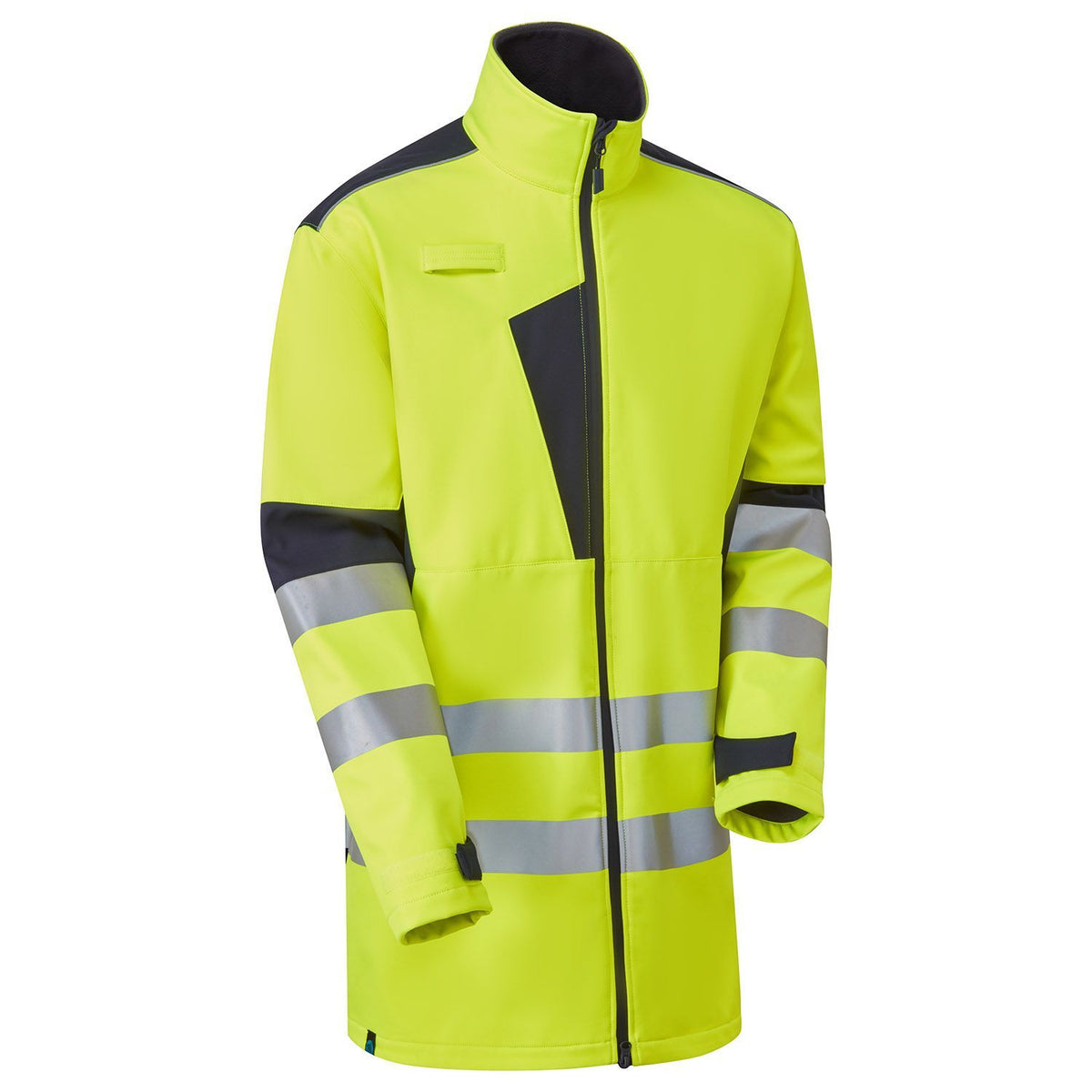 Supertouch Blue Sphere - HV System Eco 3-Layer Yellow Softshell Parka, main product image