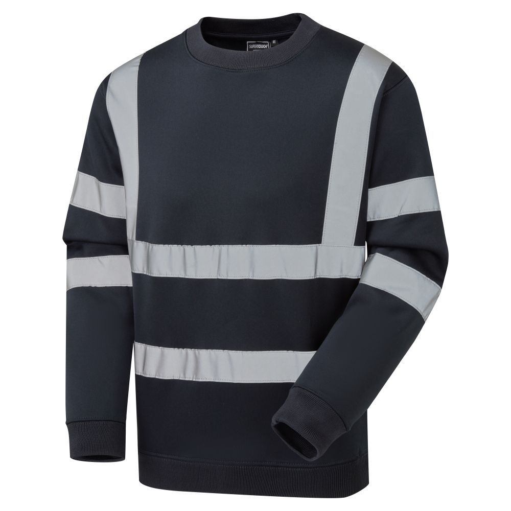 Supertouch - Hi Vis Crew Neck Sweatshirt, main product image
