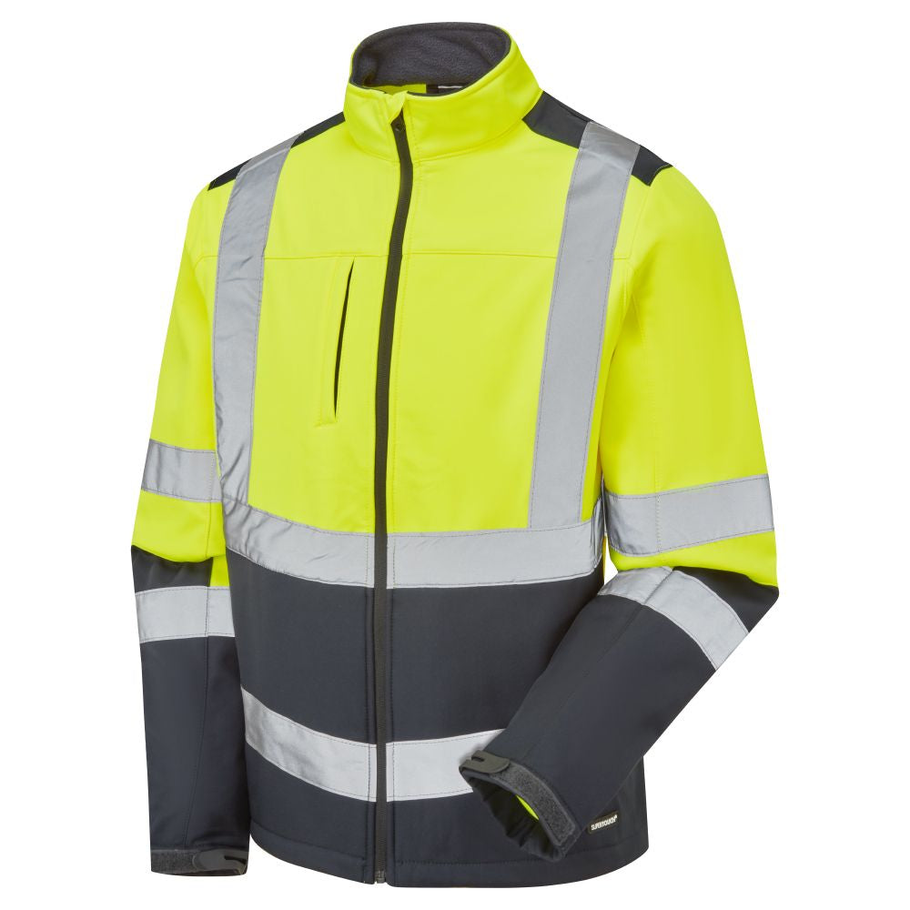 Supertouch Hi Vis 2 Tone Yellow Softshell Jacket, main product image