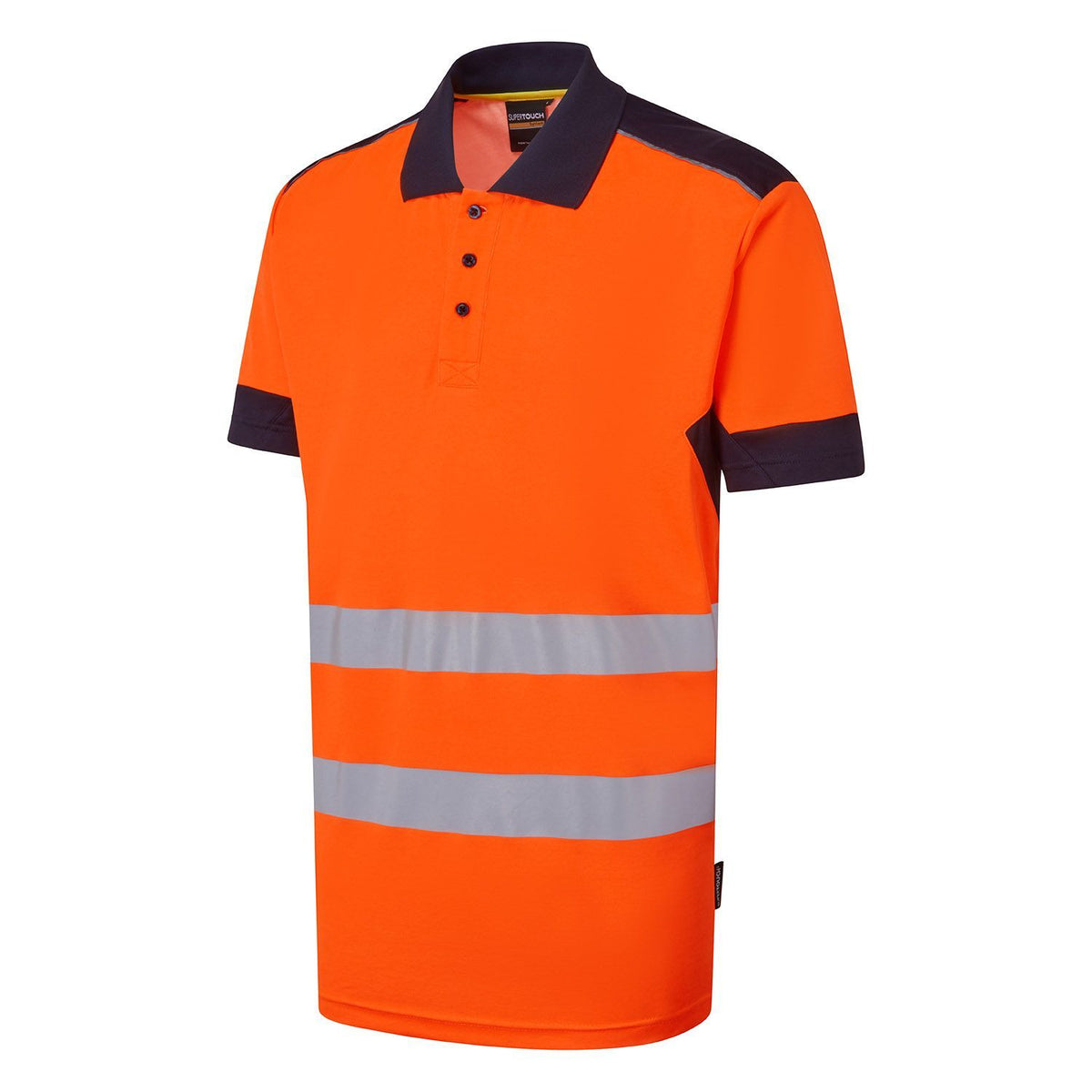 Supertouch Blue Sphere - System Hi-Vis Eco Orange CottonCool Short Sleeve Polo, image 2