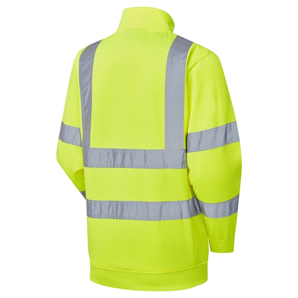 Supertouch - Ladies Hi Vis Yellow Eshaal Zipped Sweatshirt, image 2