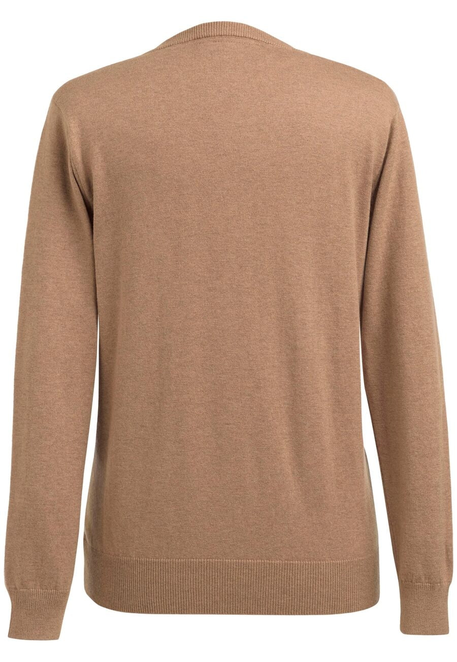 Brook Taverner Riga V-Neck Jumper in Oatmeal, image 3
