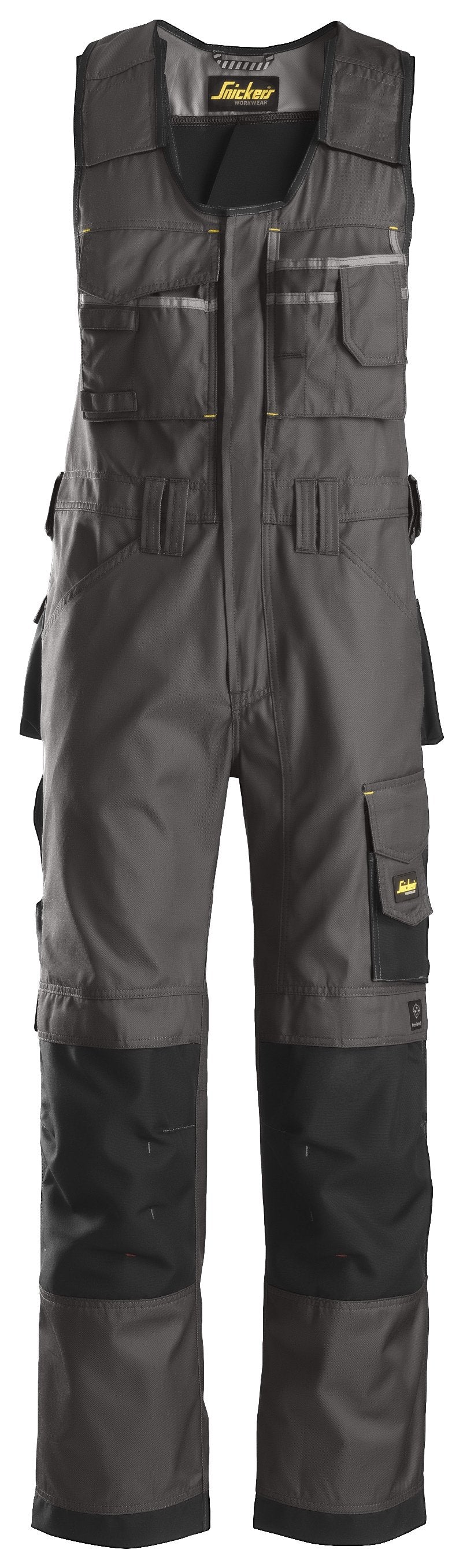 Snickers Workwear Craftsmen One-piece Trousers, DuraTwill in Muted Black/Black