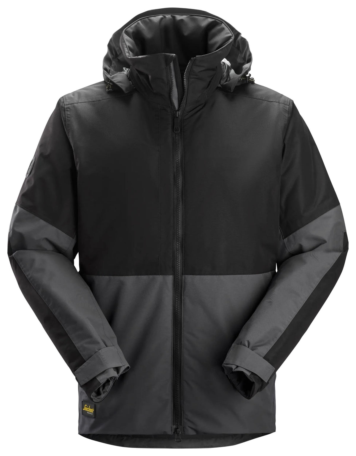 Snickers Workwear AllroundWork, Waterproof Insulated Jacket in Steel Grey/Black