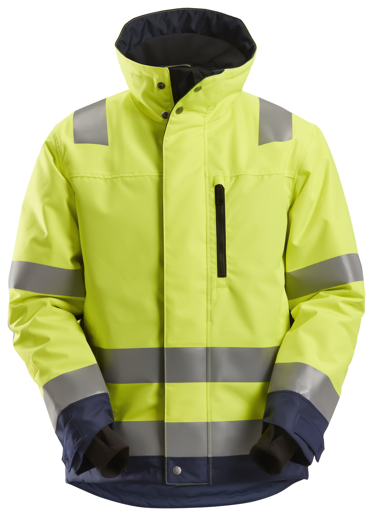 Snickers Workwear High-Vis Class 3, 37.5® Insulated Jacket in Hi-Vis Yellow/Navy
