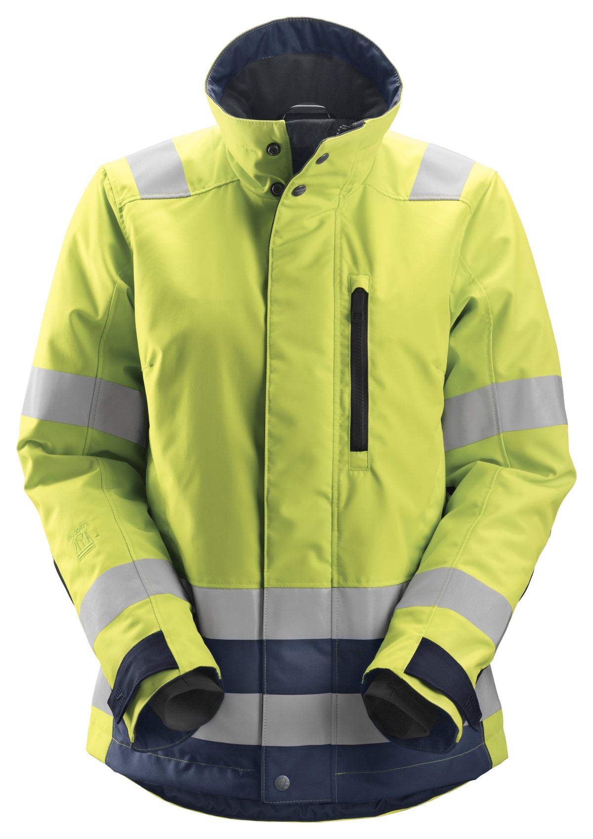 Snickers Workwear High-Vis Class 2/3, Women's 37.5® Insulated Jacket in Hi-Vis Yellow/Navy