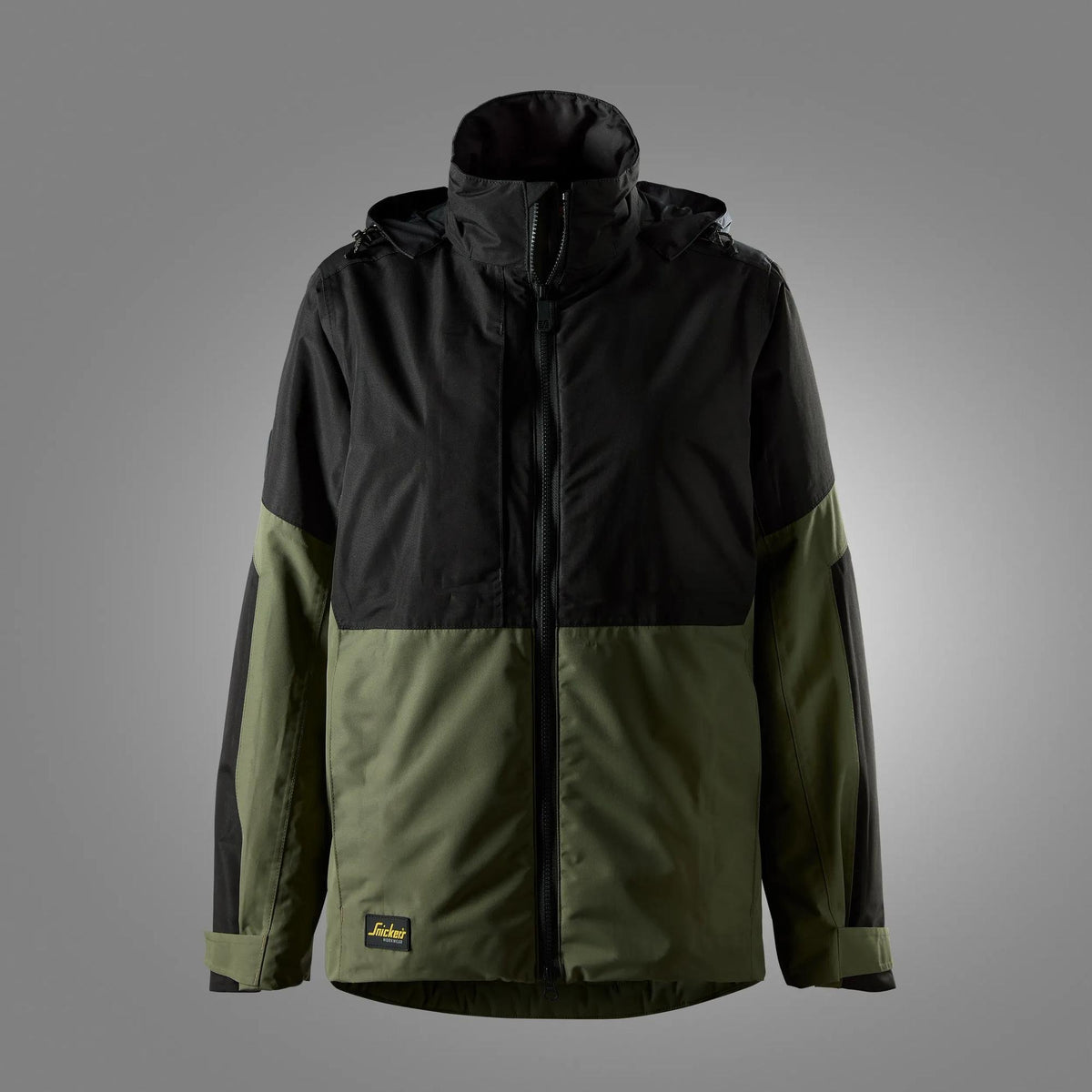 Snickers Workwear AllroundWork, Women's Waterproof Insulated Jacket in Khaki Green/Black