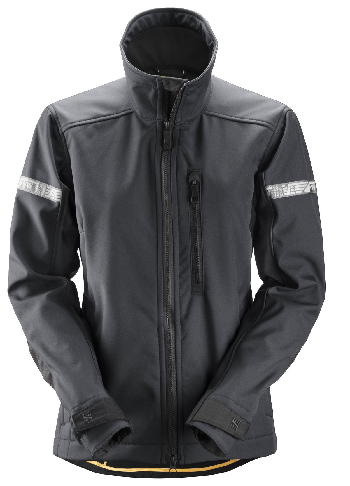 Snickers Workwear AllroundWork, Women's Softshell Jacket in Steel Grey/Black